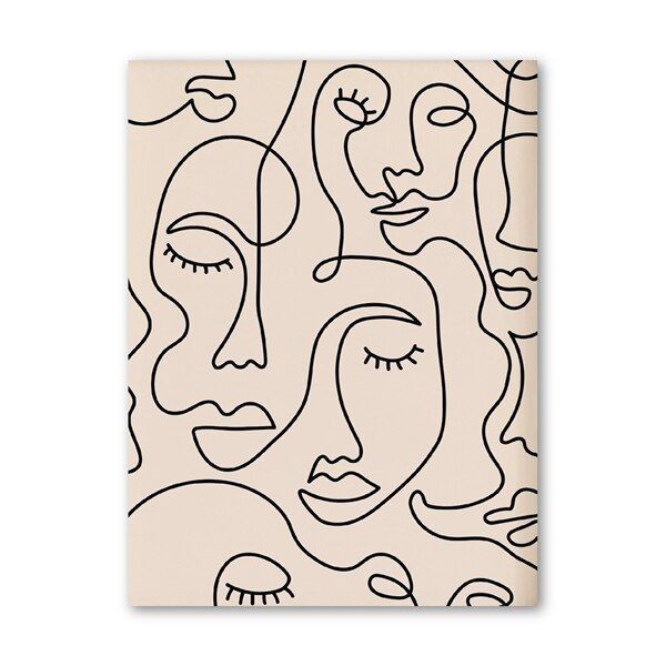 Single Line Face Art Print