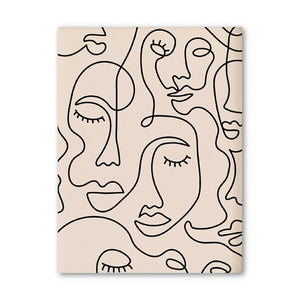 Single Line Face Art Print