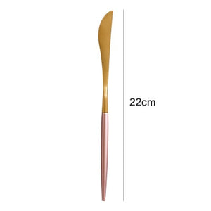 Royal Pink Golden Stainless Steel Cutlery Set